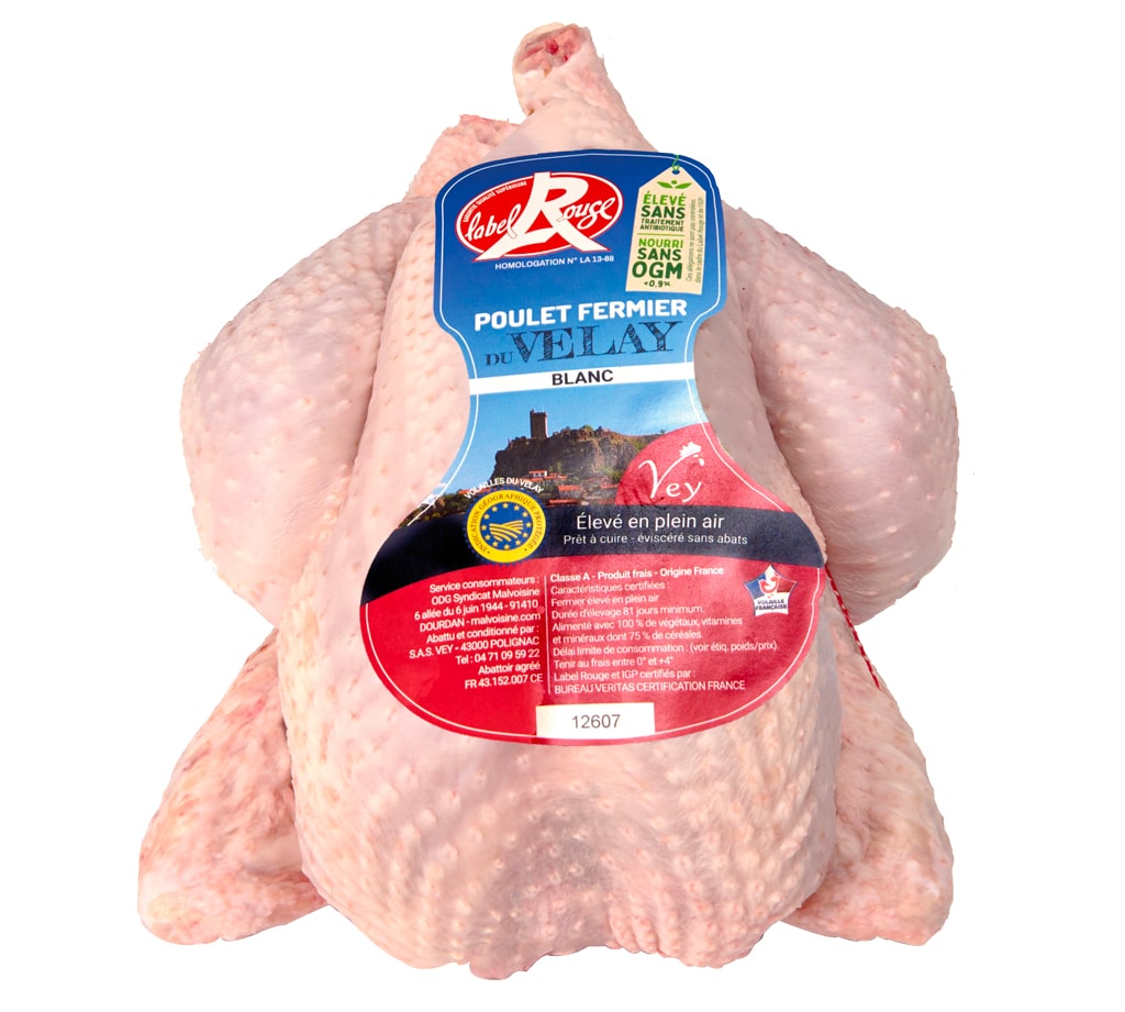 Poulet fermier du Velay blanc PAC