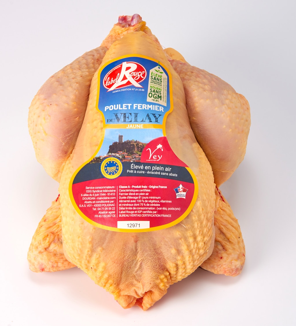 Poulet fermier du Velay jaune PAC